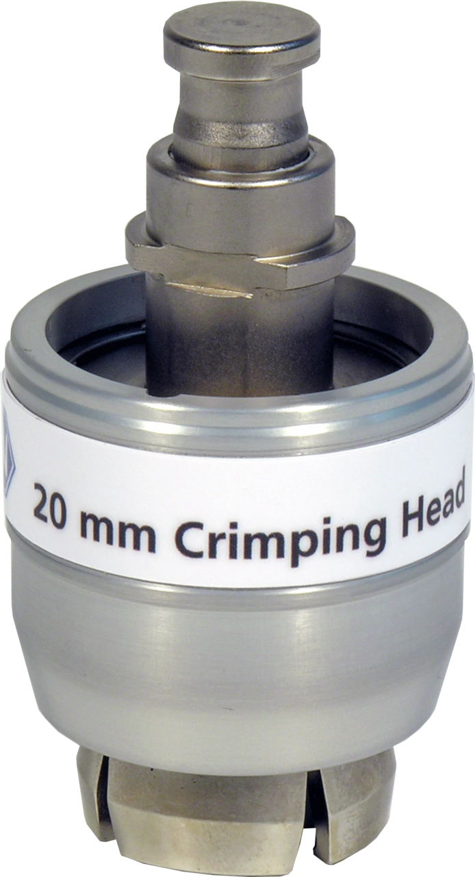 Crimping head for 20 mm crimp caps, used with REF 735700