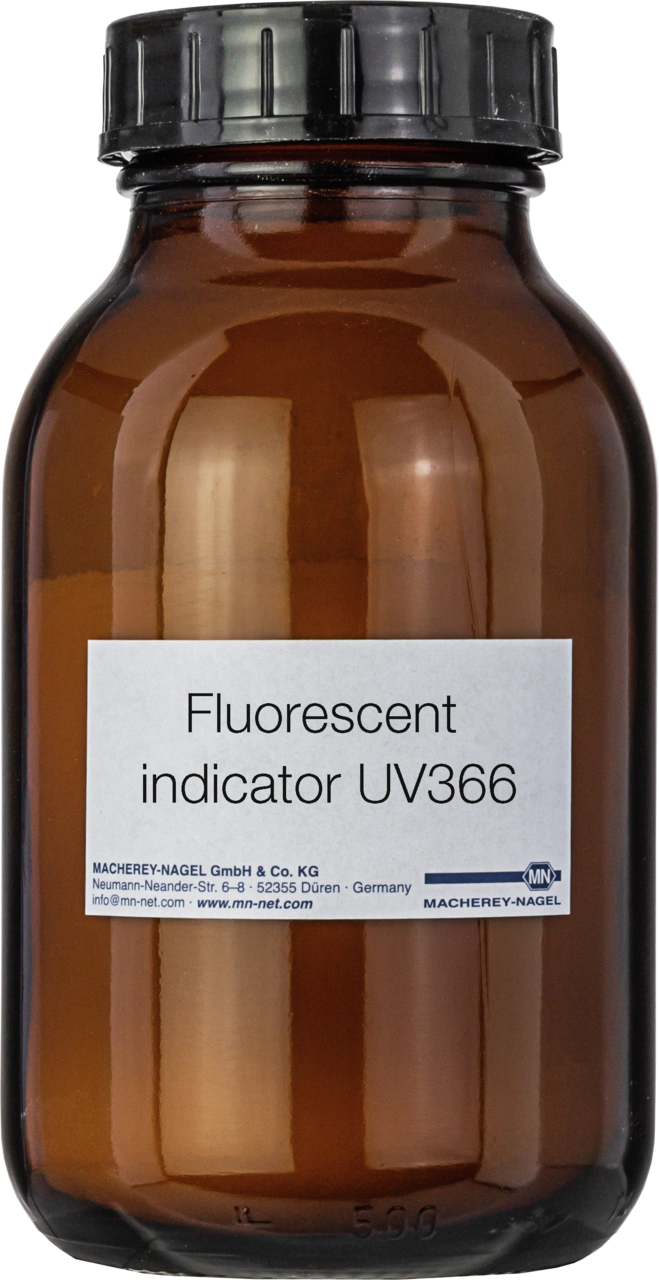 Fluorescent indicators for TLC, UV366, blue fluorescence