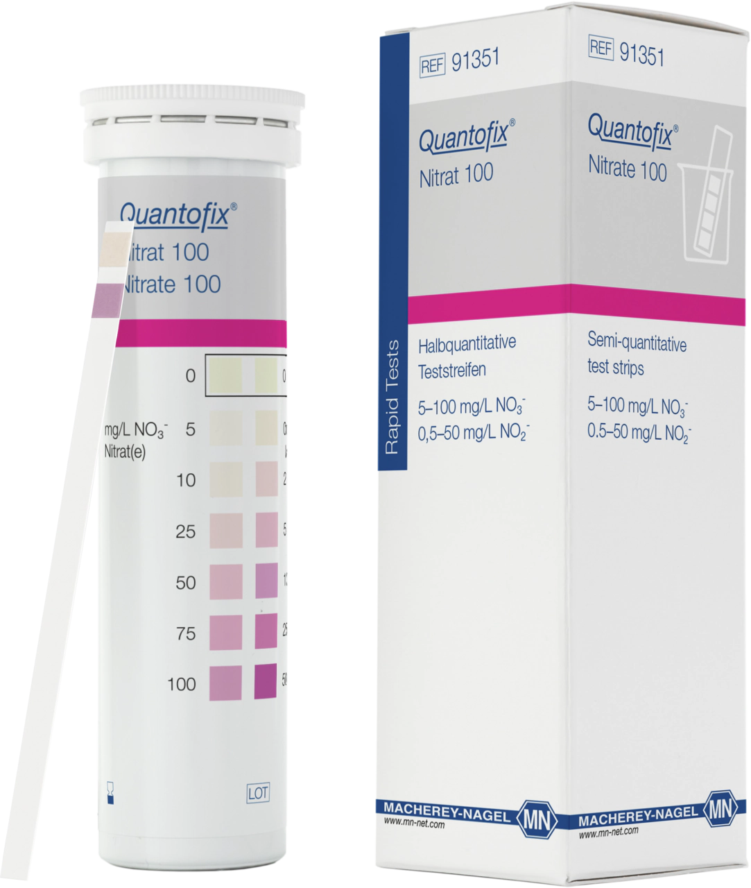 Semi-quantitative test strips QUANTOFIX Nitrate 100