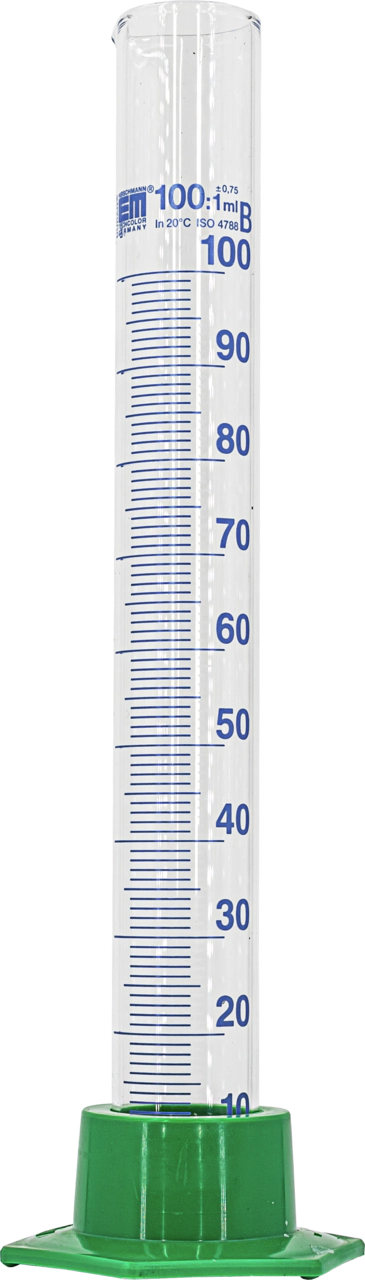 Measuring cylinder for VISOCOLOR reagent case for soil analysis