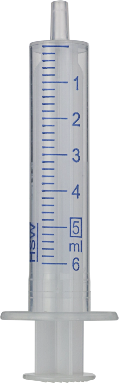 Disposable syringes with Luer tip made of polypropylene, 5 mL