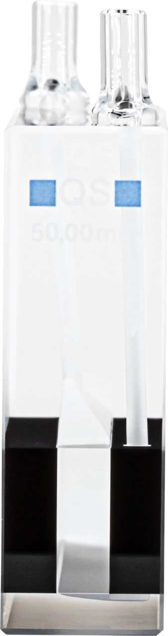 Flow cuvette, quartz glass, 50 mm