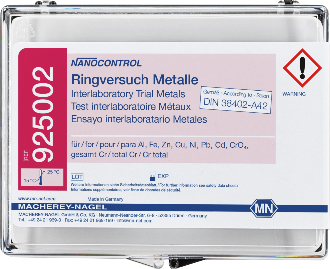 NANOCONTROL Interlaboratory trial Metals