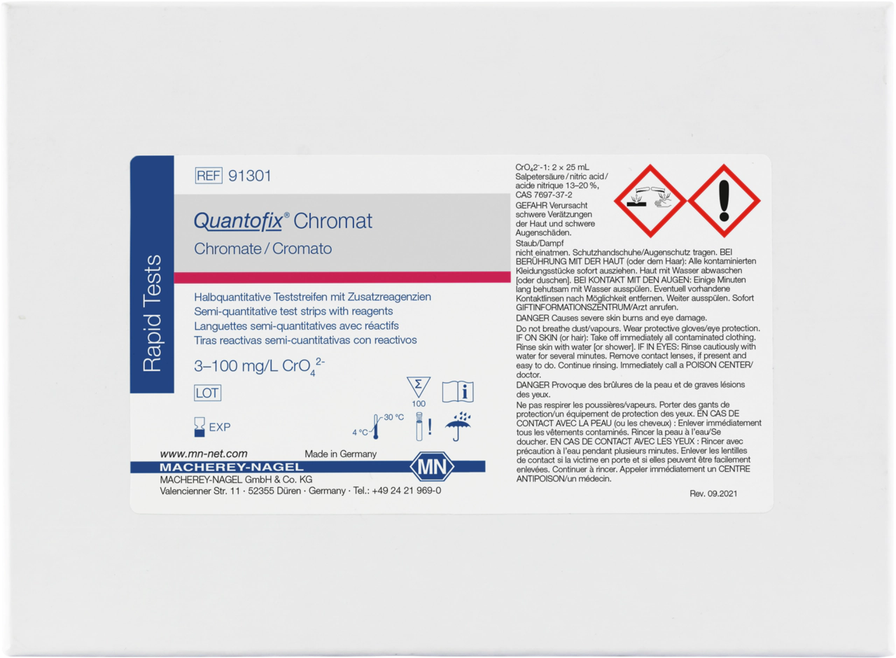 Semi-quantitative test strips QUANTOFIX Chromate