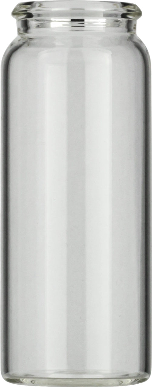 Snap cap vial, N 22, 26.0x65.0 mm, 25.0 mL, flat bottom, clear