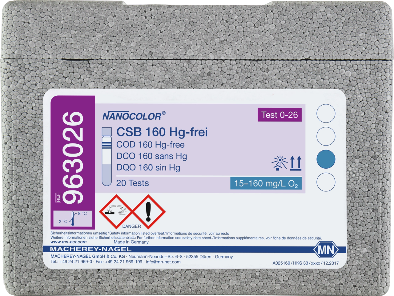 Tube test NANOCOLOR COD 160 Hg-free