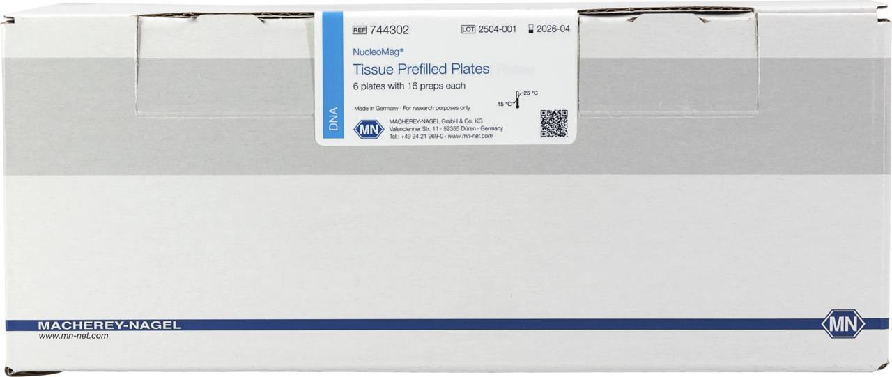 NucleoMag Tissue Prefilled Plates, DNA purification from cells and tissues