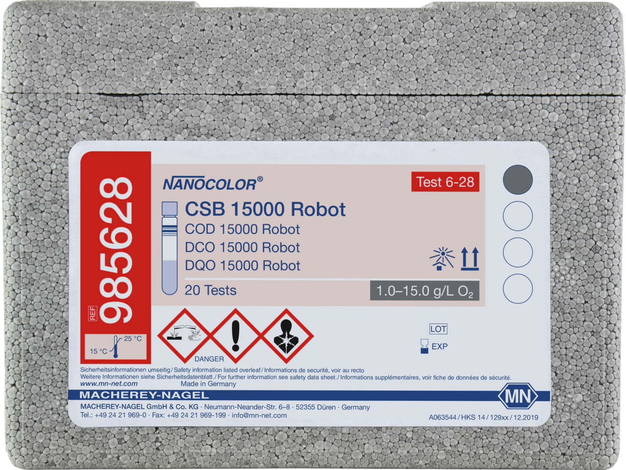 Tube test NANOCOLOR COD 15000 Robot