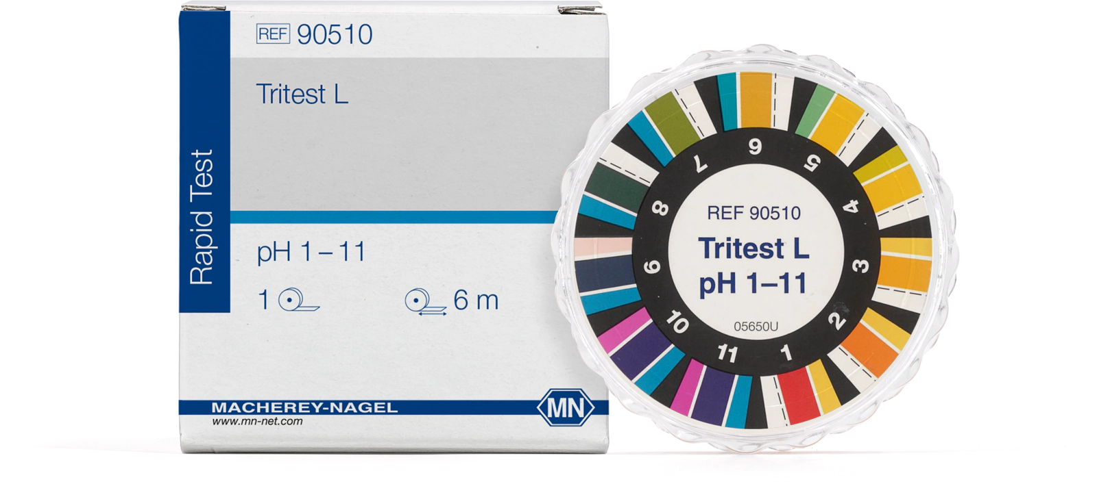 pH test paper Tritest L pH 1–11, three indicator zones and hydrophobic barriers