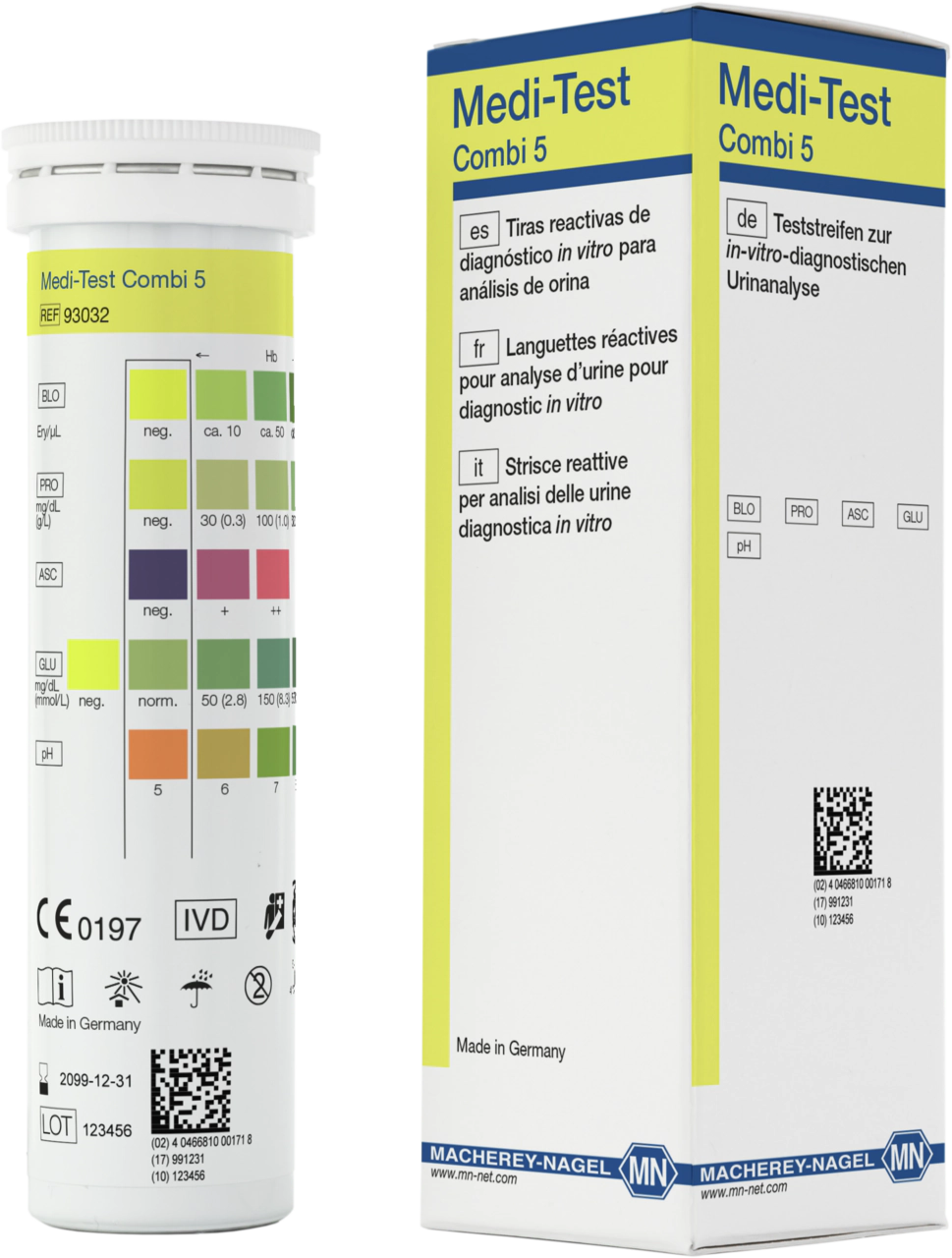 Urine test strips, Medi-Test Combi 5
