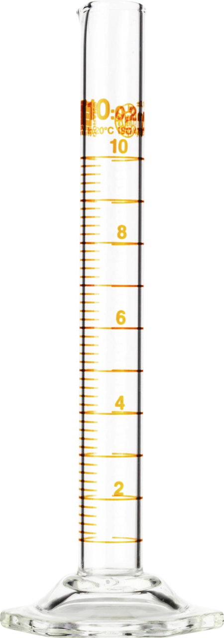 Measuring cylinder, glass, 10 mL