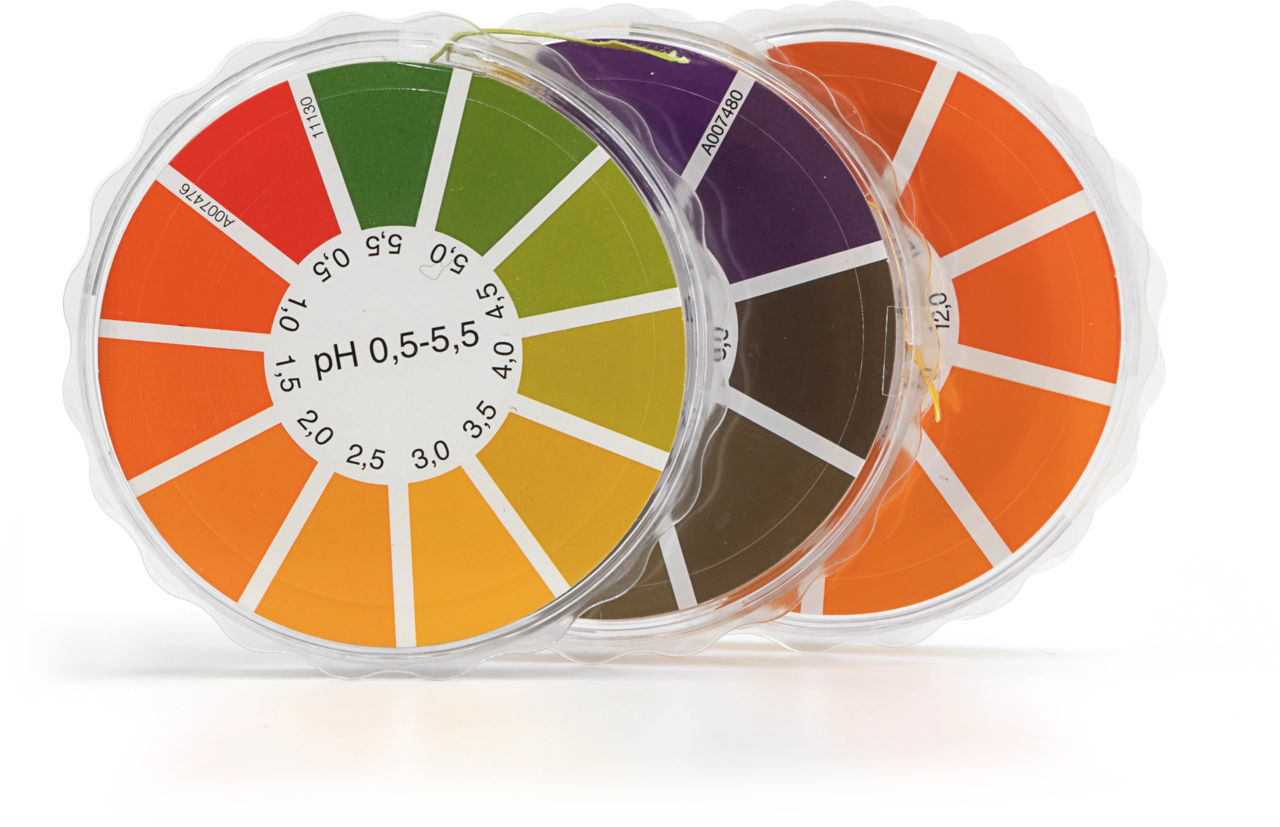 Special indicator paper TRI–BOX pH 0.5–13.0, box with 3 test papers