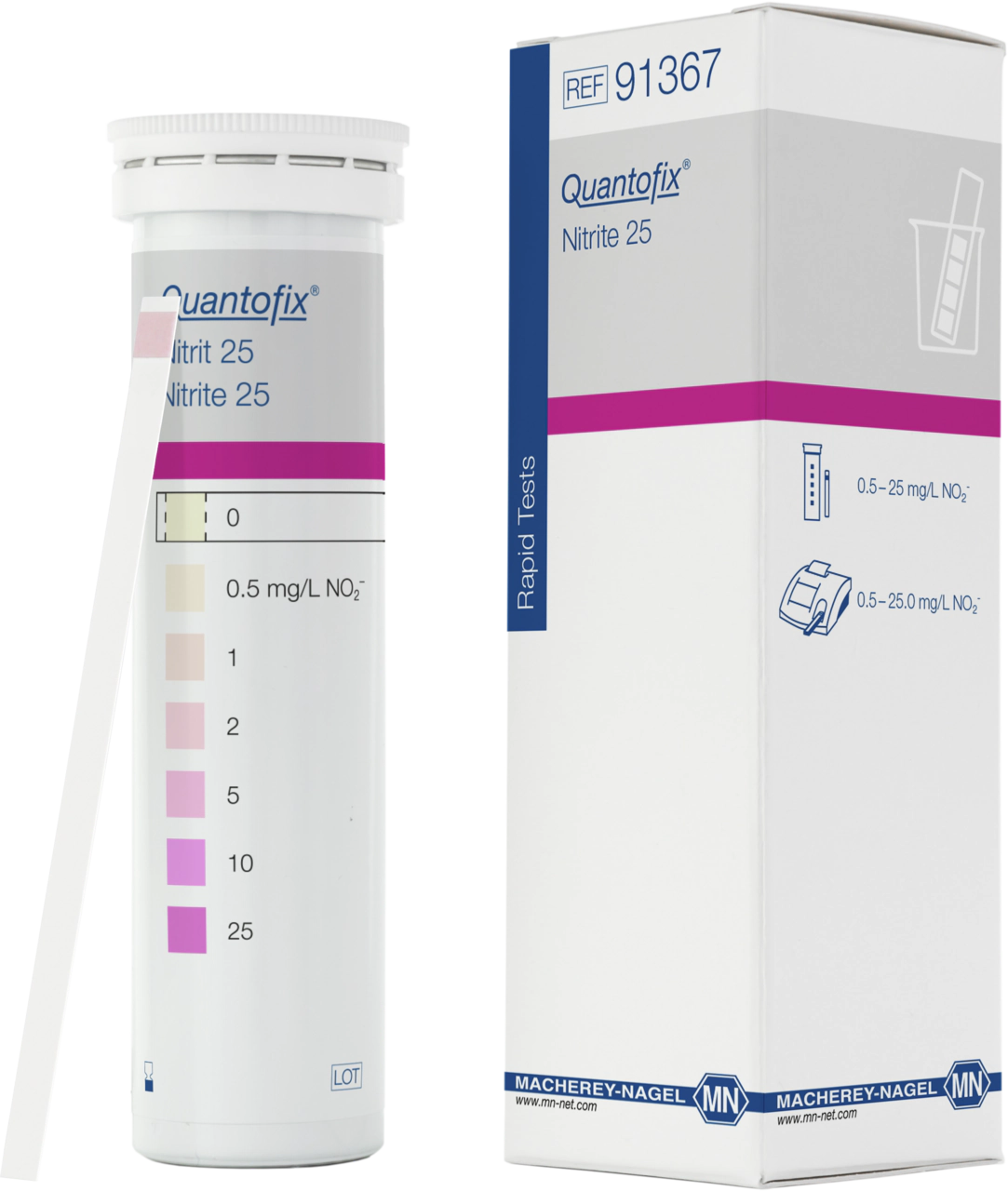 Semi-quantitative test strips QUANTOFIX Nitrite 25