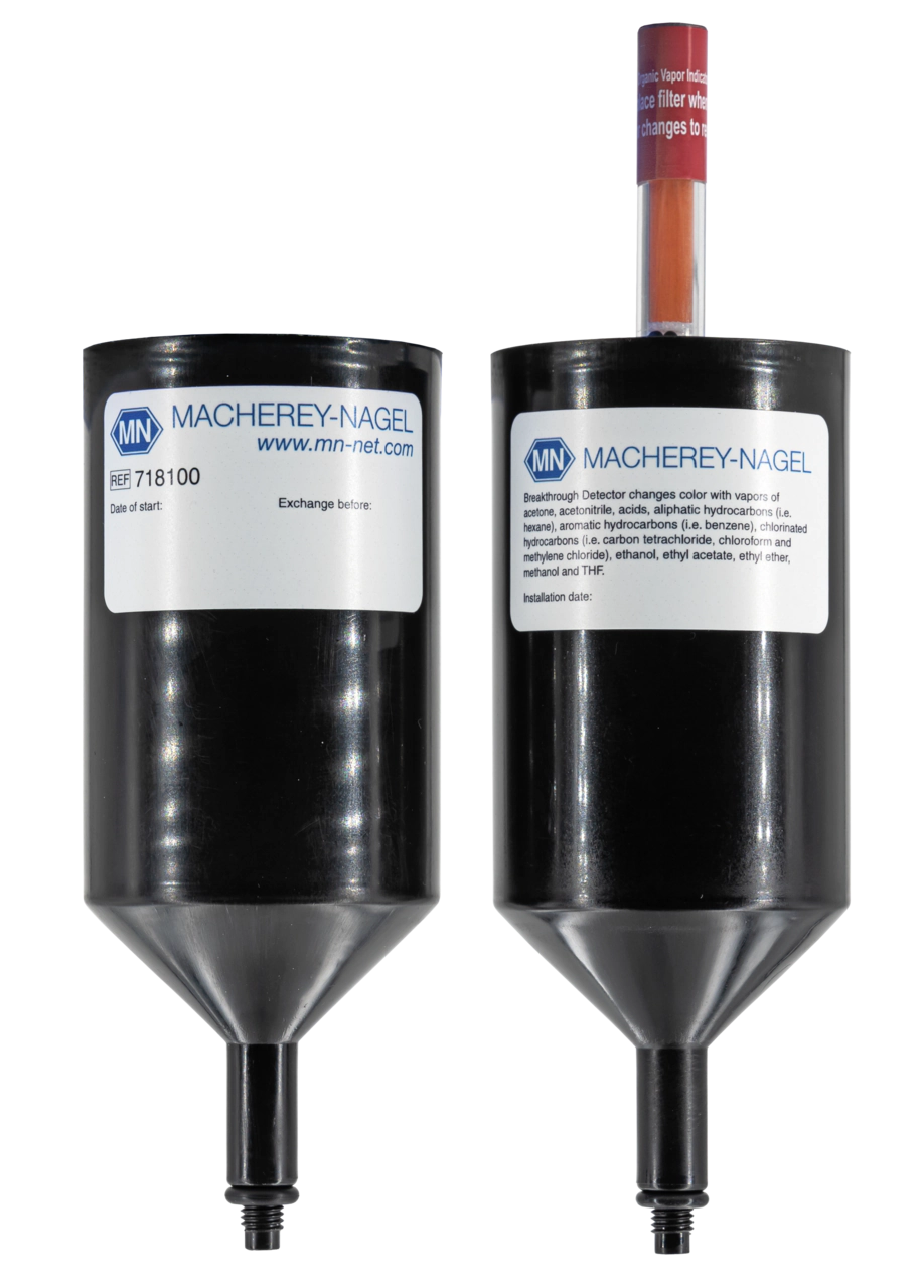 Exhaust filter with indicator