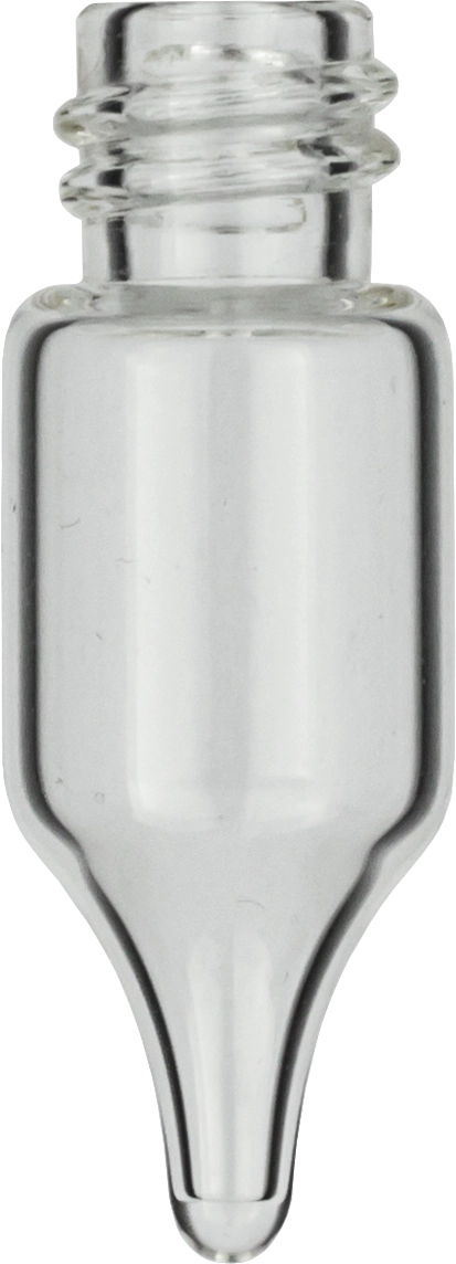Screw neck vial, N 8, 11.6x32.0 mm, 1.1 mL, conical, clear