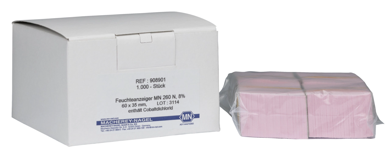 Moisture indicator for 8 % r. h.