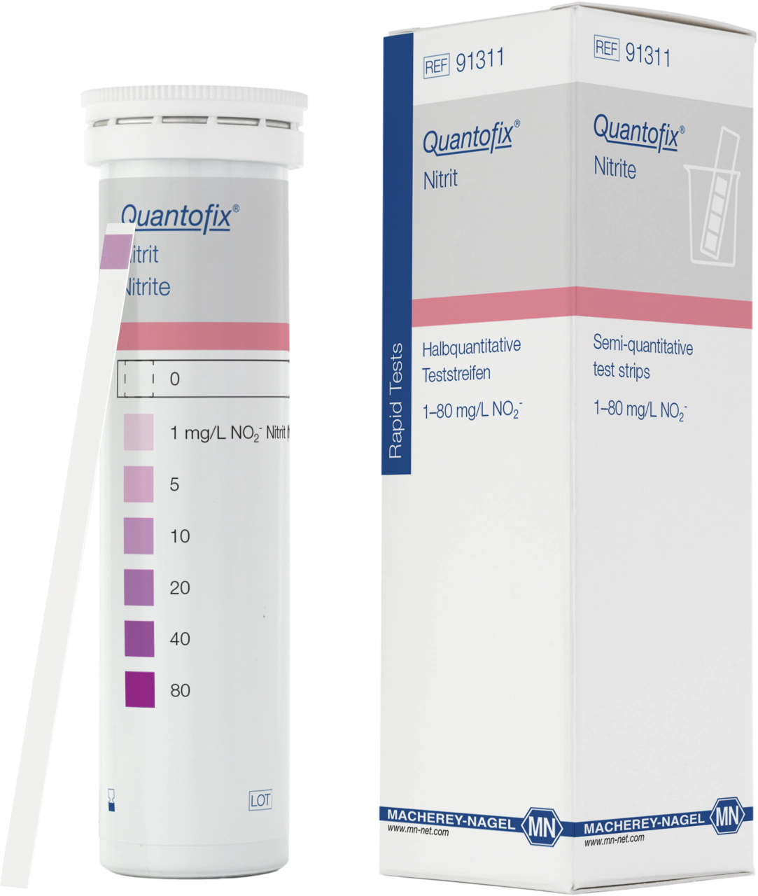 Semi-quantitative test strips QUANTOFIX Nitrite