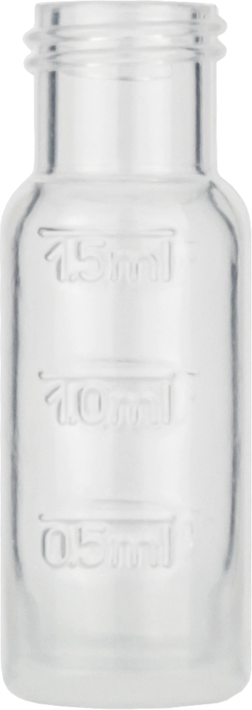 Screw neck vial, N 9, 11.6x32.0 mm, 1.5 mL, flat bottom, PP tr.
