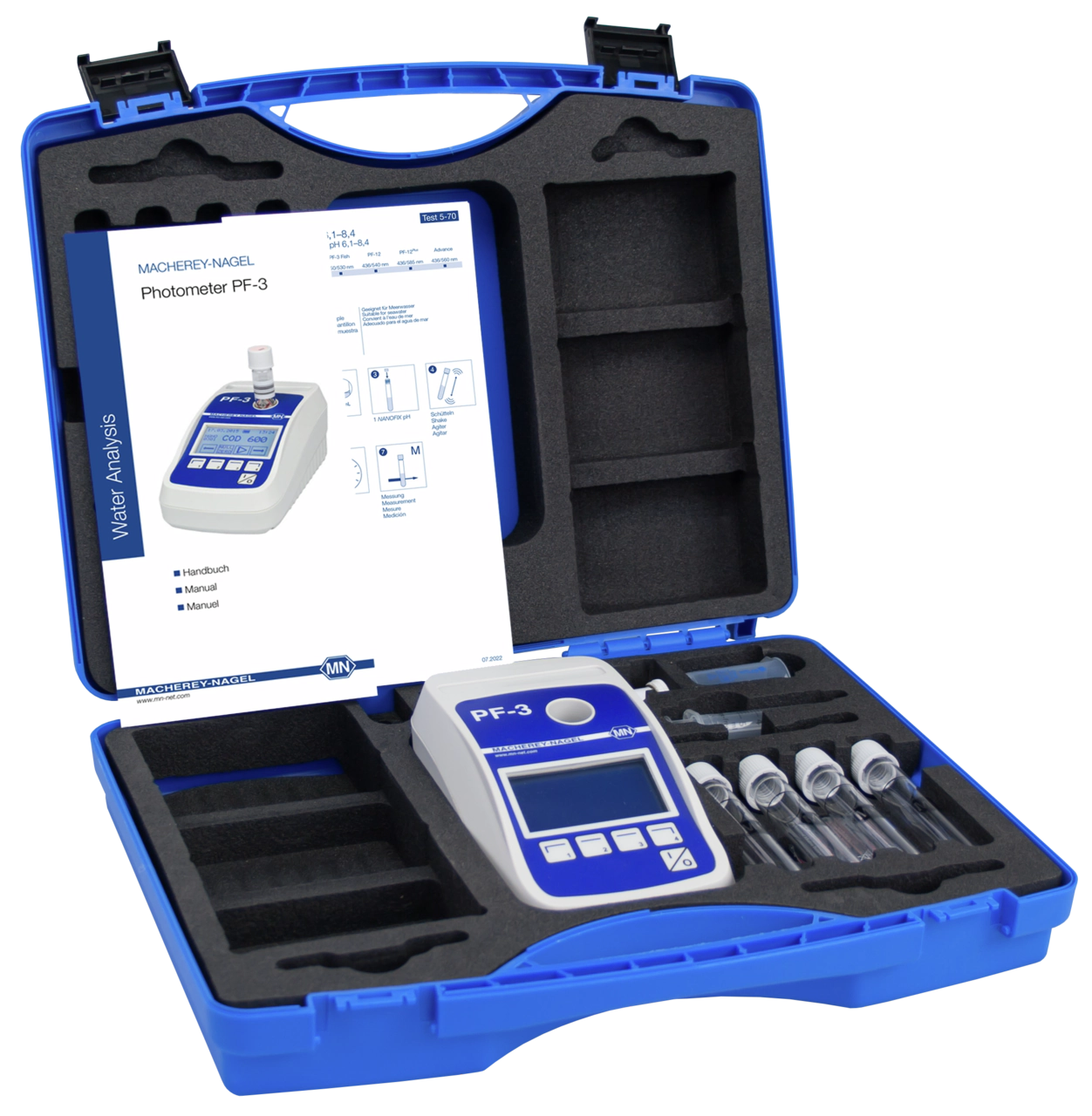 VISOCOLOR Reagent case with PF‑3 Soil, without reagents