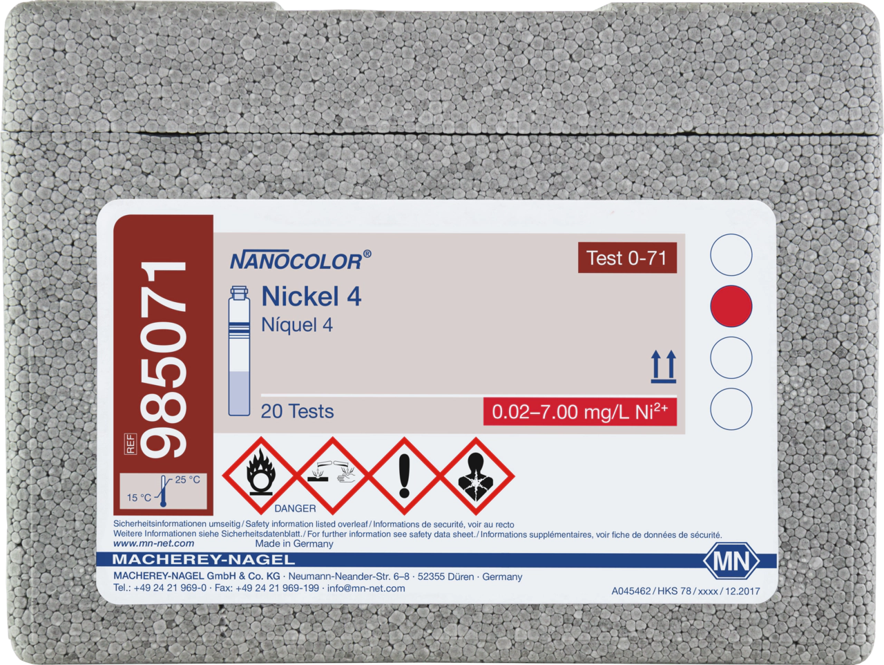 Tube test NANOCOLOR Nickel 4
