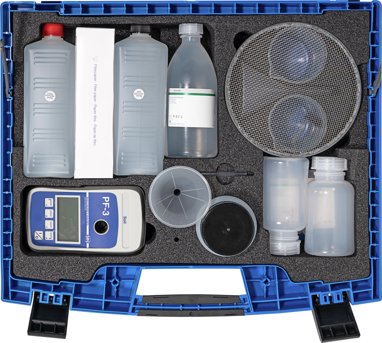 VISOCOLOR Reagent case for soil analysis with PF‑3 Soil, with accessories