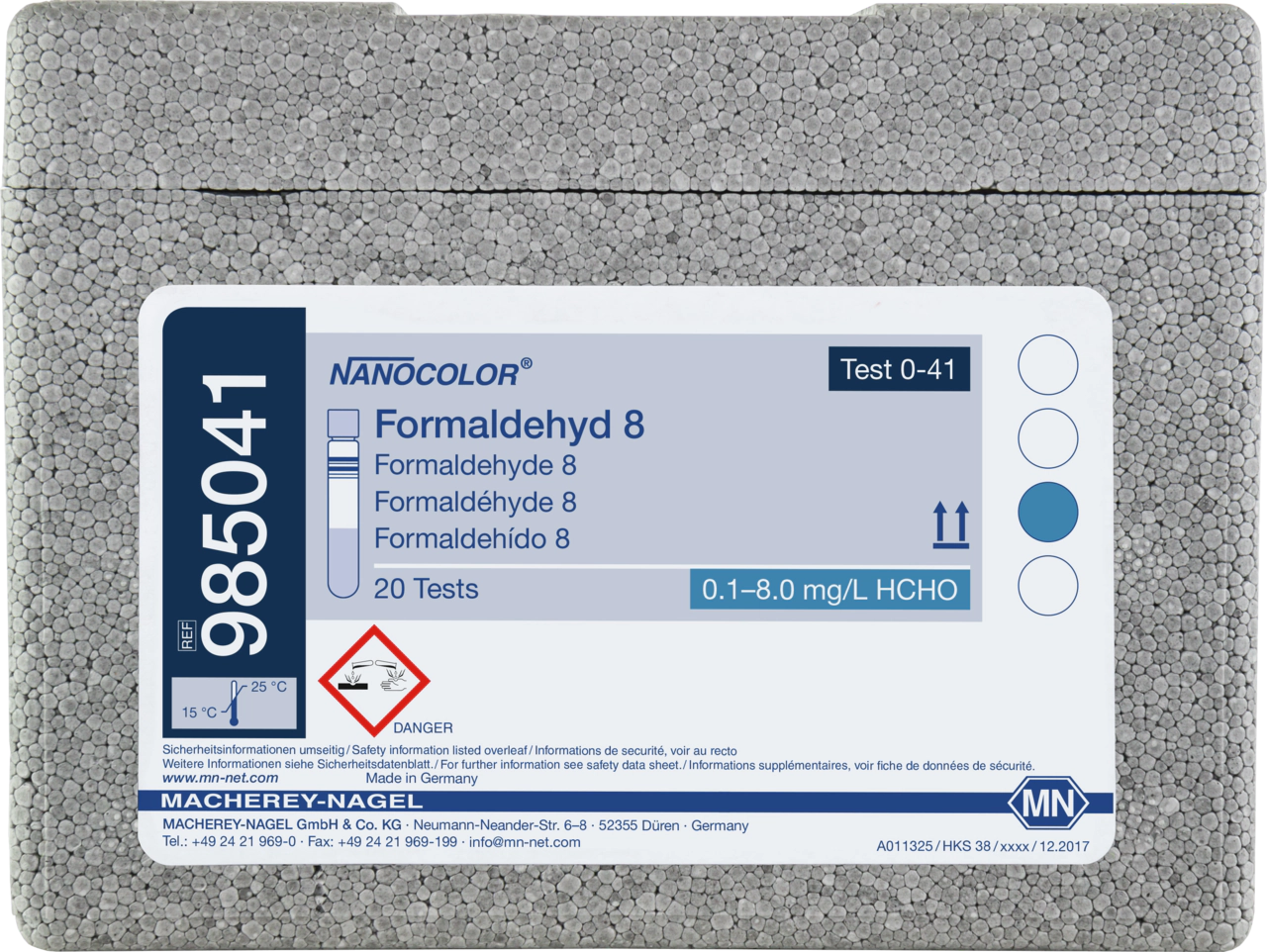 Tube test NANOCOLOR Formaldehyde 8