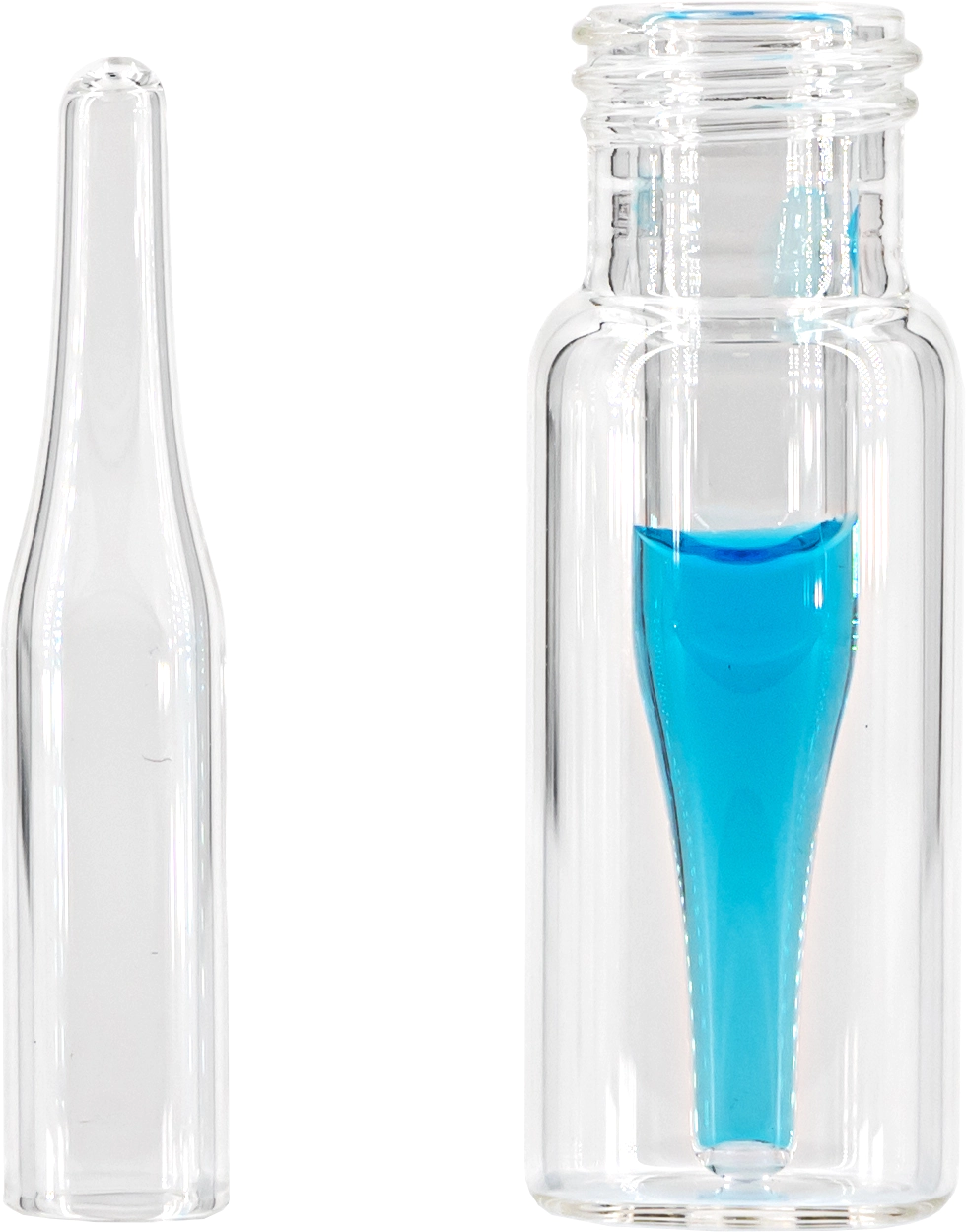 Micro-insert, N 9|N 10|N 11, 6.0x31.0 mm, 0.2 mL, conical, 15 mm tip, clear