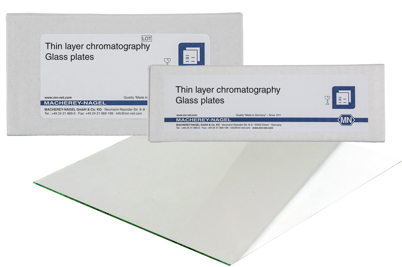 TLC glass plates, silica gel layer, SIL G UV254, 20x20 cm