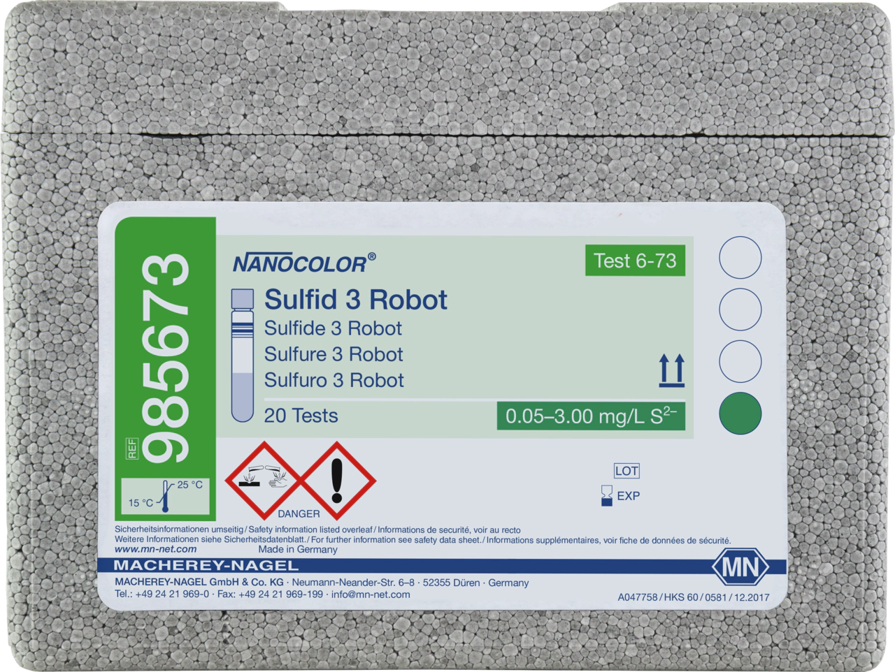 Tube test NANOCOLOR Sulfide 3 Robot