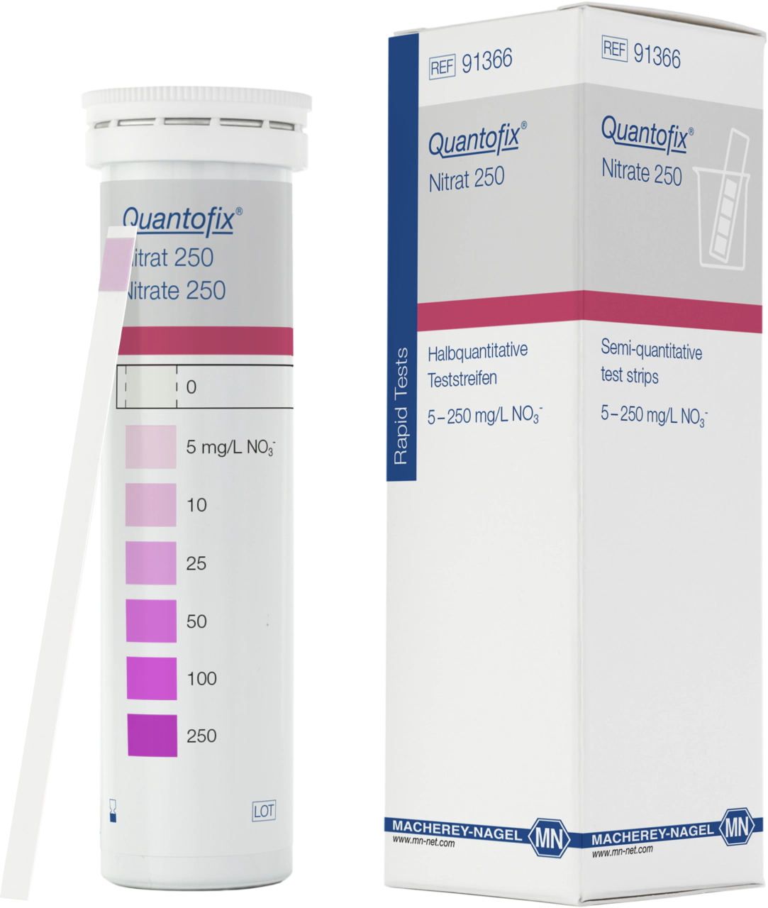 Semi-quantitative test strips QUANTOFIX Nitrate 250