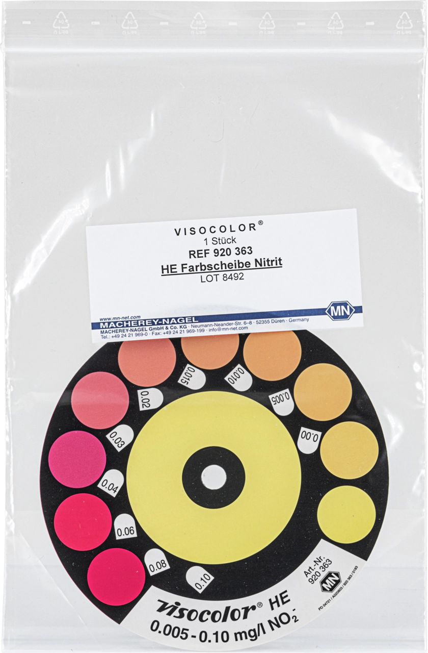 Color comparison disc for VISOCOLOR HE Nitrite