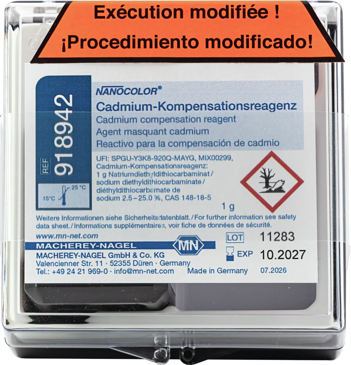 Cadmium compensation reagent