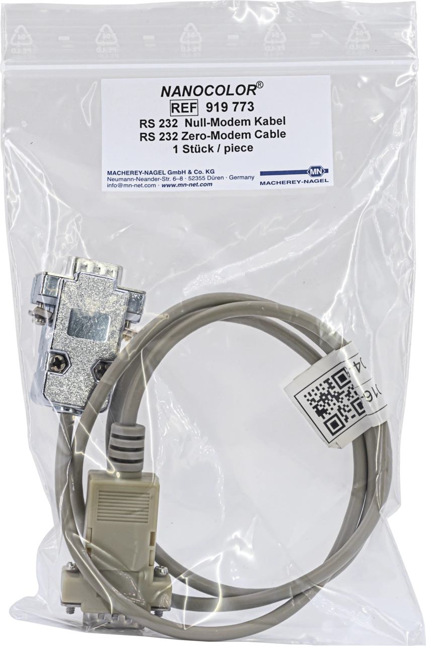 RS232 connection cable for NANOCOLOR 500 D, heating blocks
