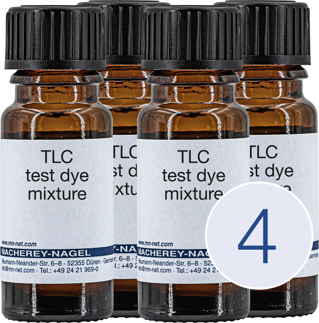 TLC test mixture for Micro-Set A, individual, fat-soluble / lipophilic dyes