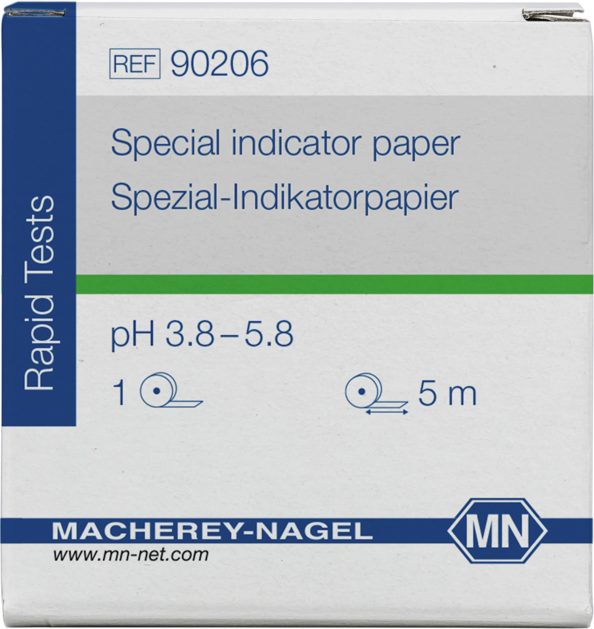 Special indicator paper pH 3.8–5.8, reel