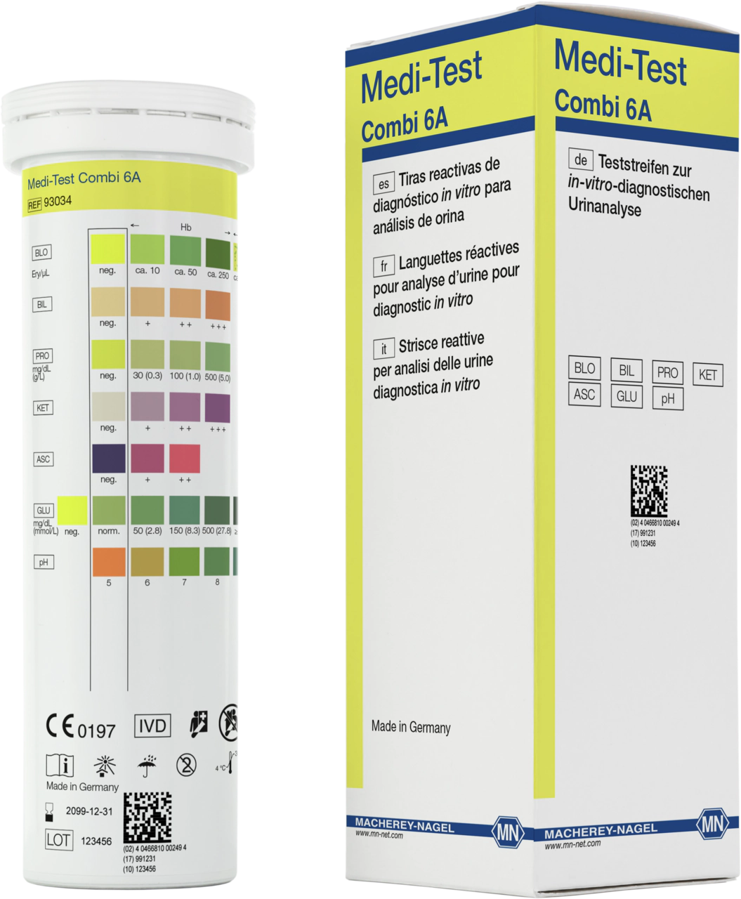 Urine test strips, Medi-Test Combi 6A
