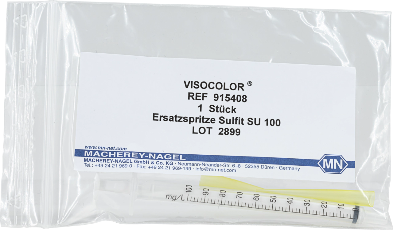 Titration syringe for VISOCOLOR HE Sulfite SU 100