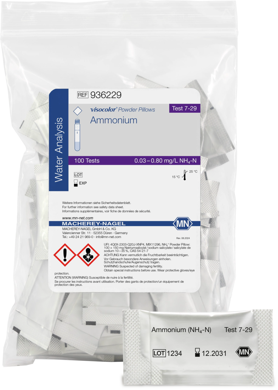 Reagents VISOCOLOR Powder Pillows Ammonium, photometric test