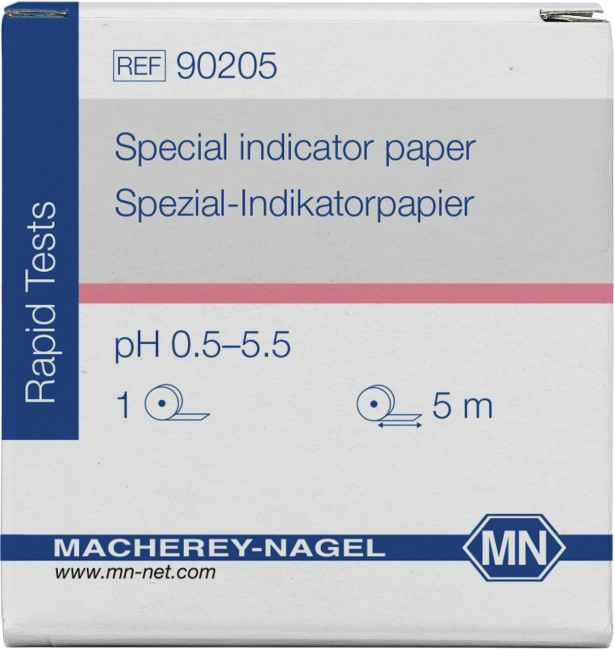 Special indicator paper pH 0.5–5.5, reel