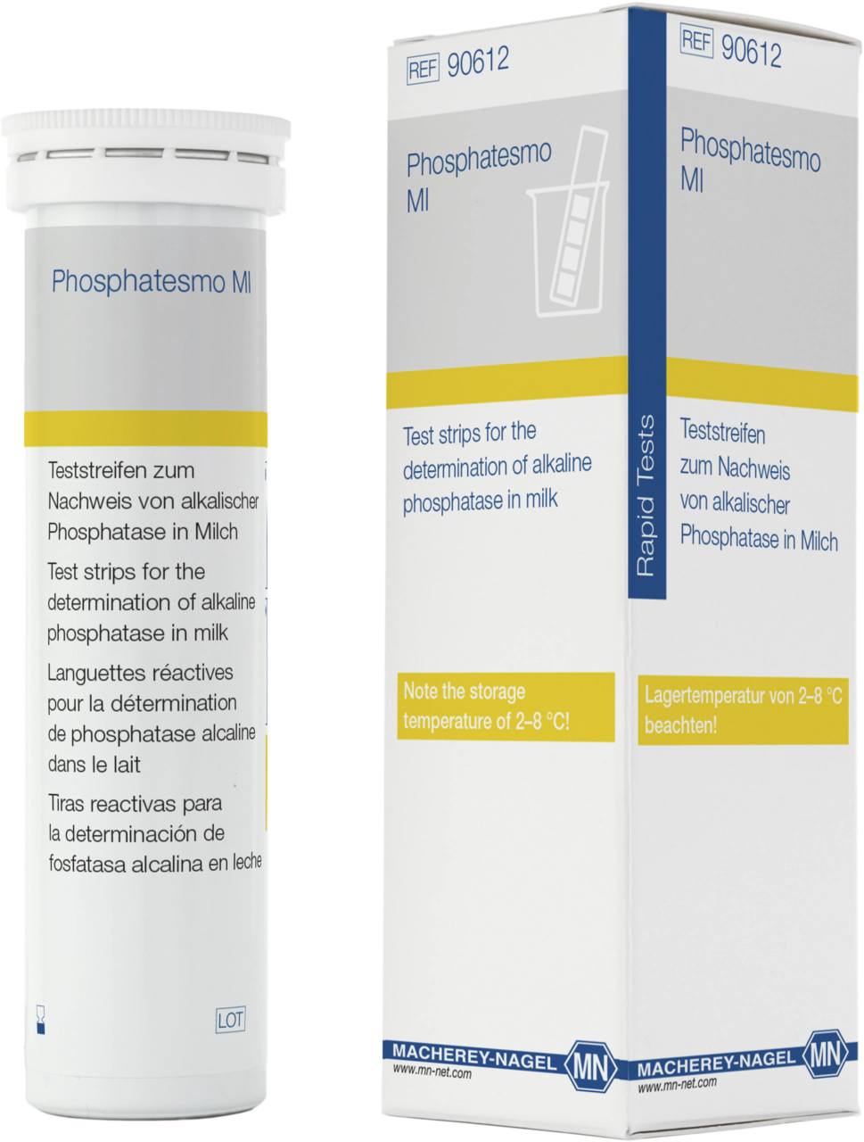 Qualitative test paper Phosphatesmo MI for Phosphatase in milk