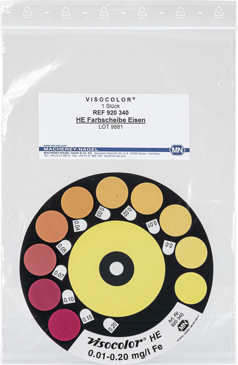 Color comparison disc for VISOCOLOR HE Iron