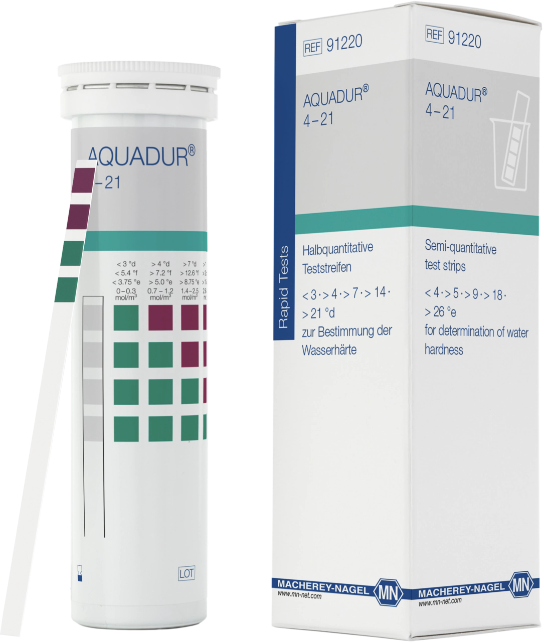 AQUADUR 4–21, for water hardness, box