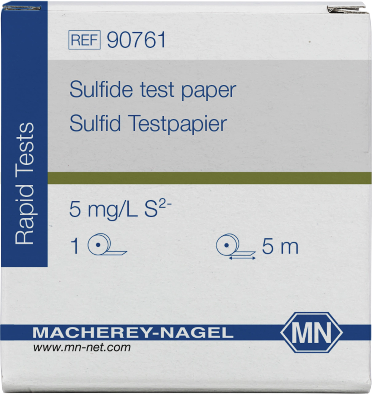 Qualitative Sulfide test paper for Sulfide: 5 mg/L S²⁻