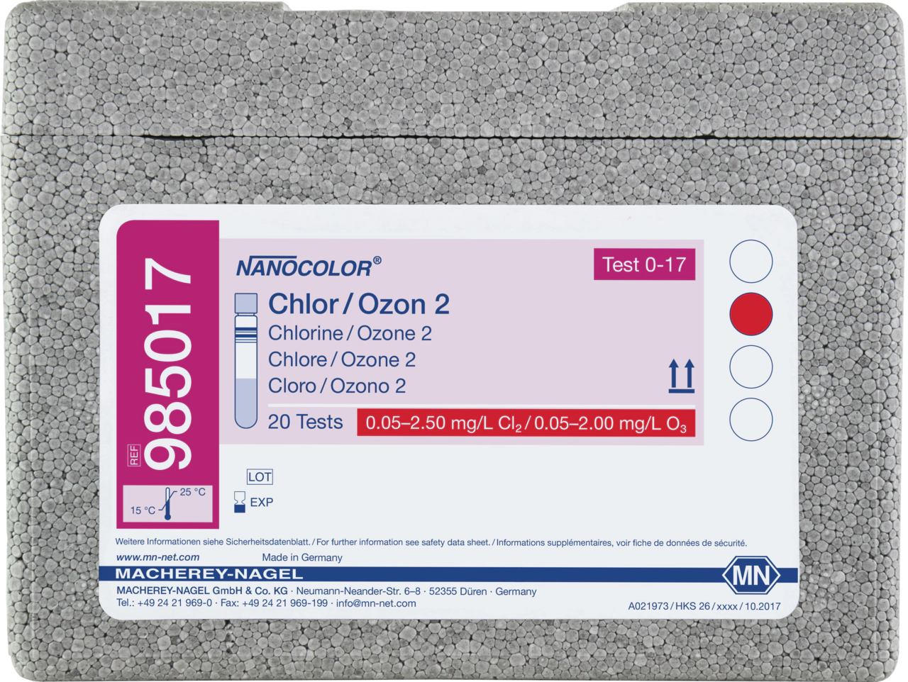 Tube test NANOCOLOR Chlorine / Ozone 2
