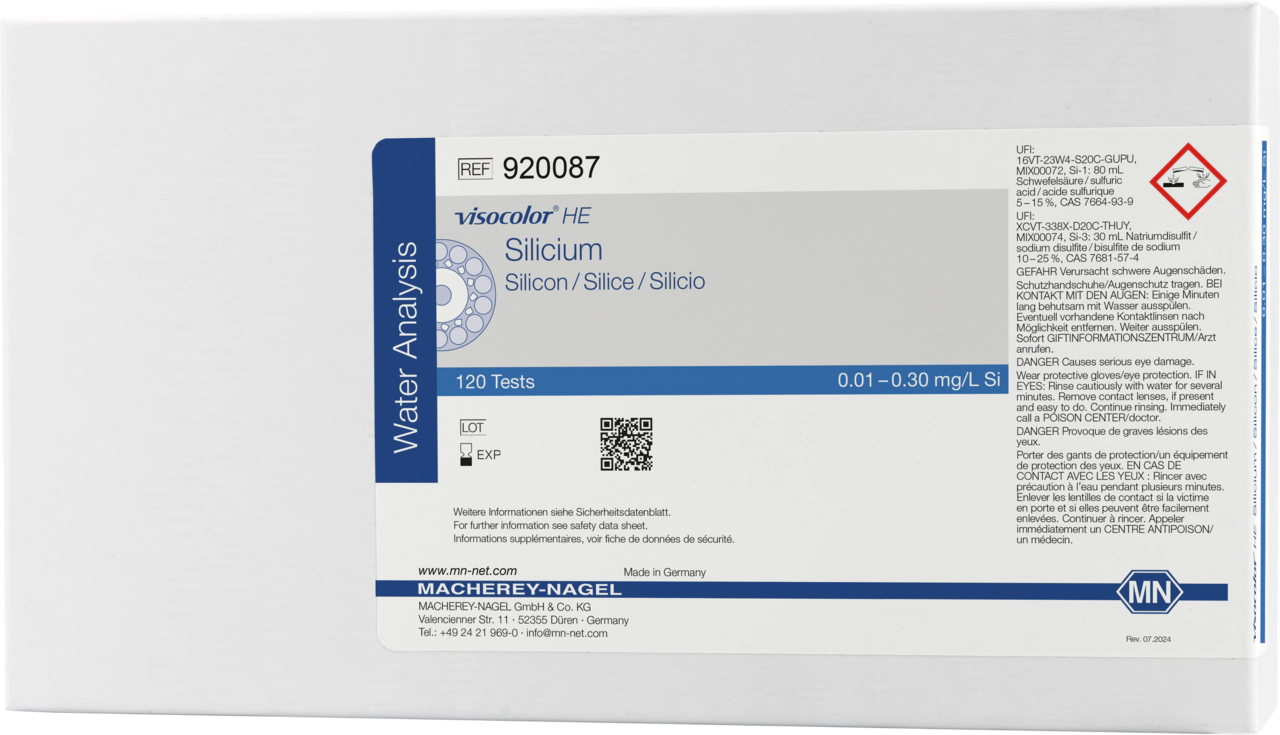 Colorimetric test kit VISOCOLOR HE Silicon, for low concentrations