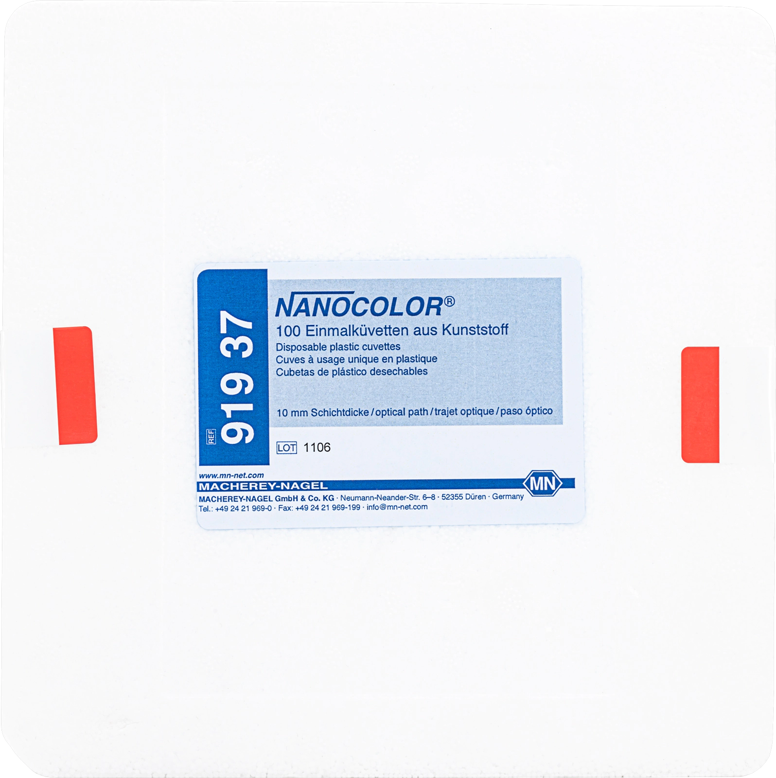 NANOCOLOR Plastic cells, 10 mm