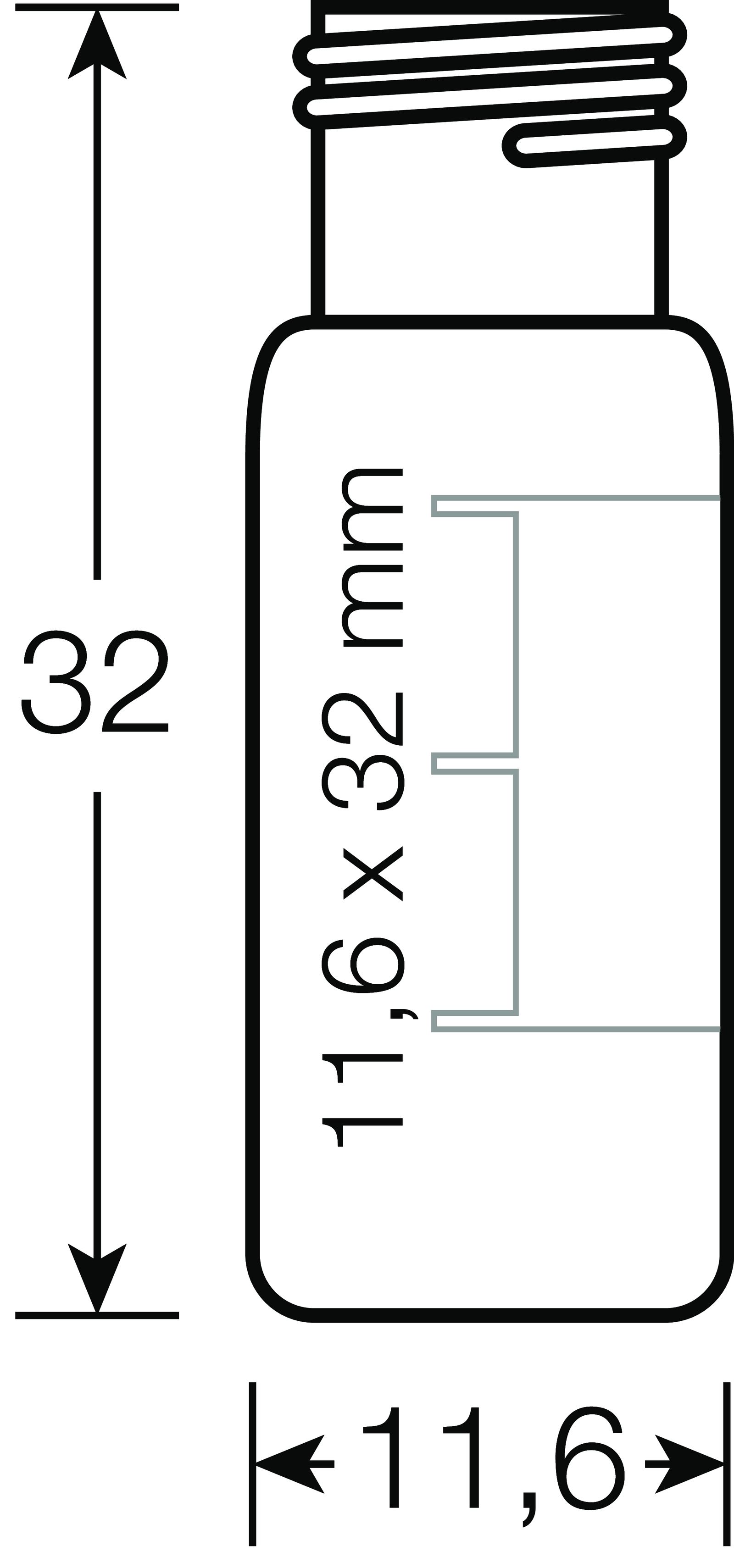 Vial Kit screw N 9 (702283 + 702026)