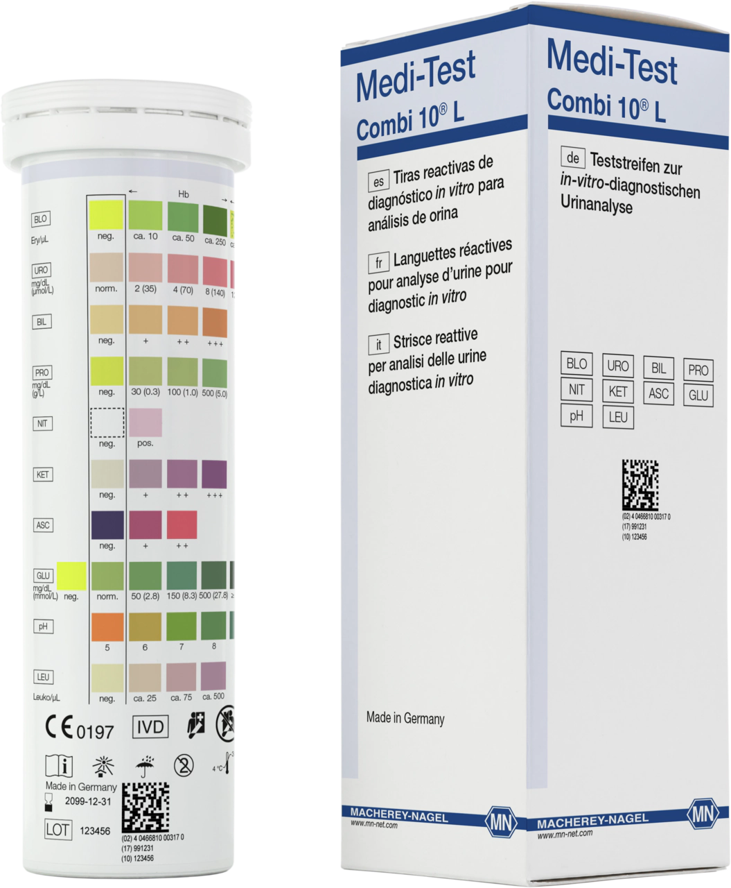 Urine test strips, Medi-Test Combi 10L