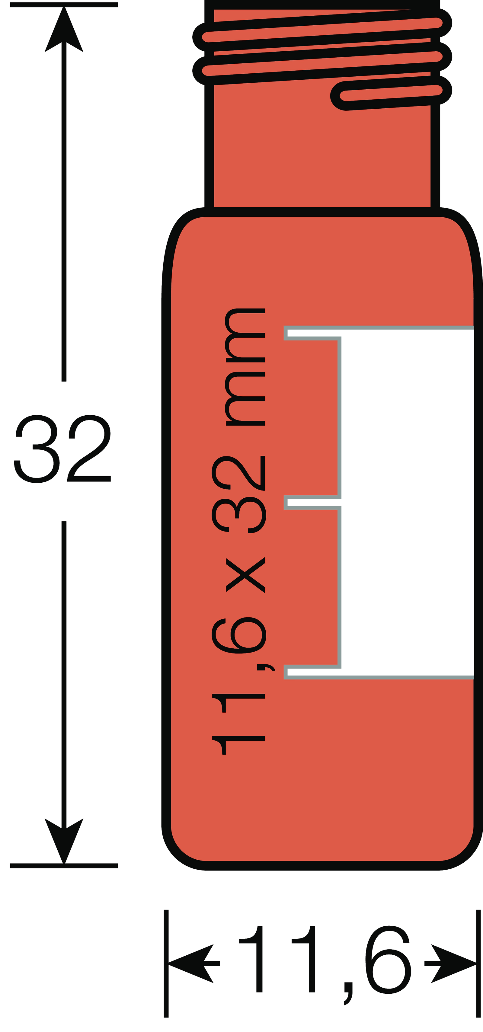 Vial Kit screw N 9 (702284 + 702287.1)