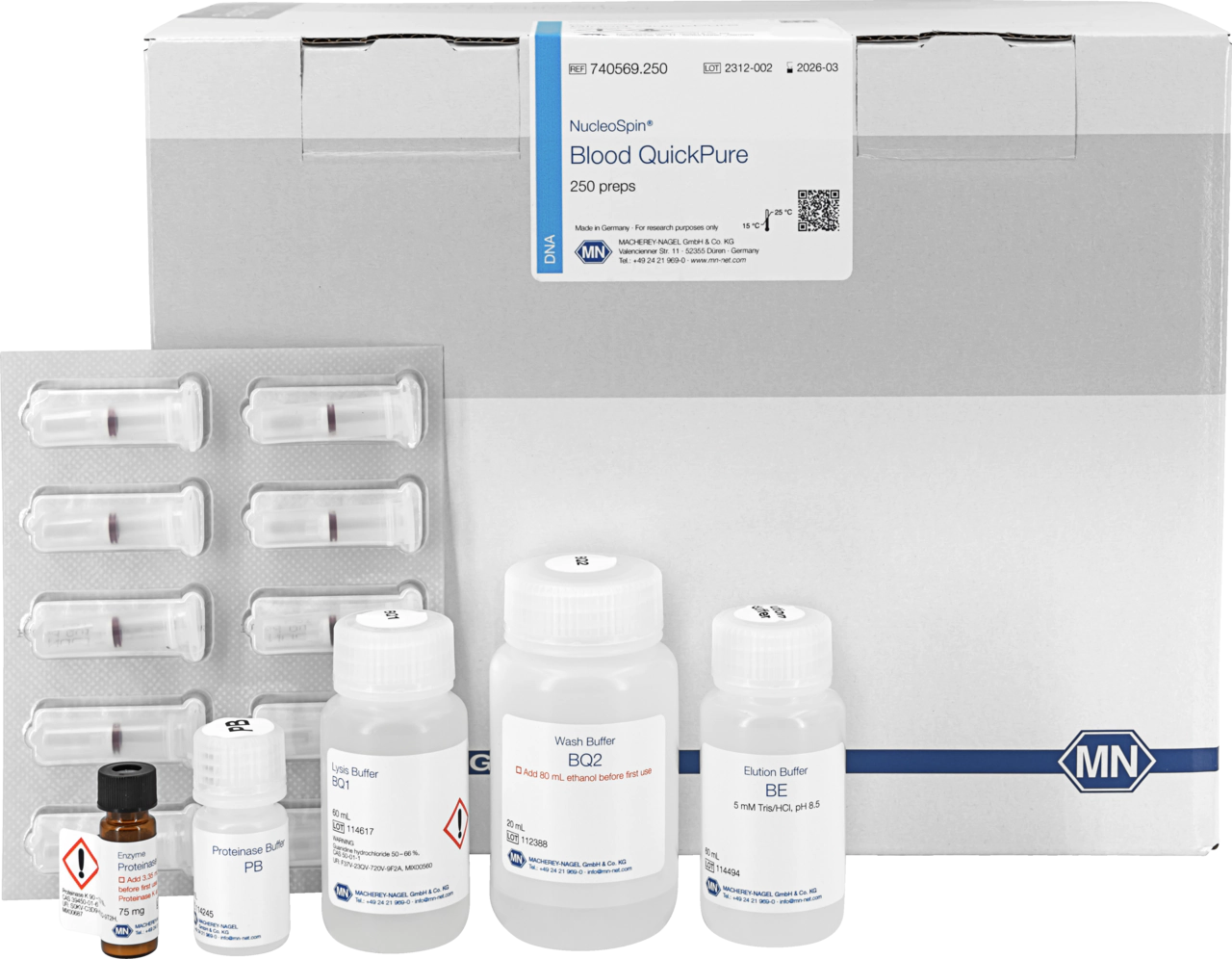 NucleoSpin Blood QuickPure, Mini kit for quick DNA purification from blood
